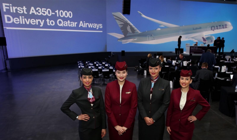 A Qatar Airways az első légitársaság, amely a legmodernebb utasszállító, az Airbus A350-1000-es repülőgépét használja