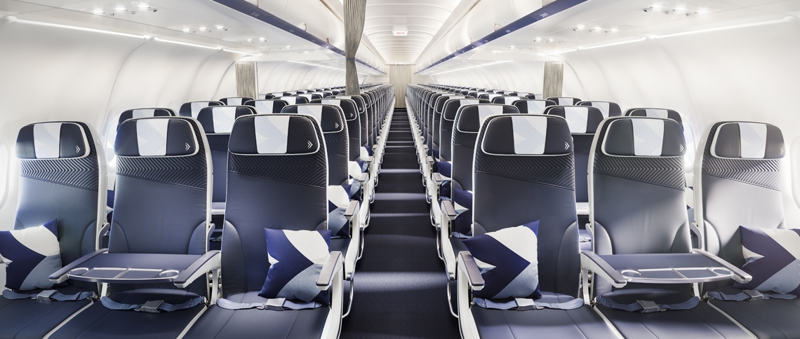 Bőr borítású ülések az új A320neo fedélzetén
