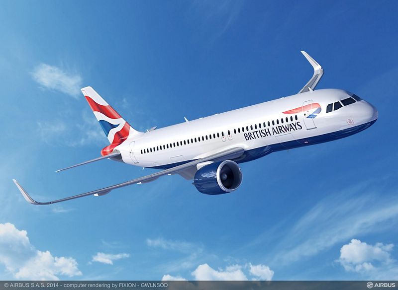 A British Airways A320neo repülőgépe
