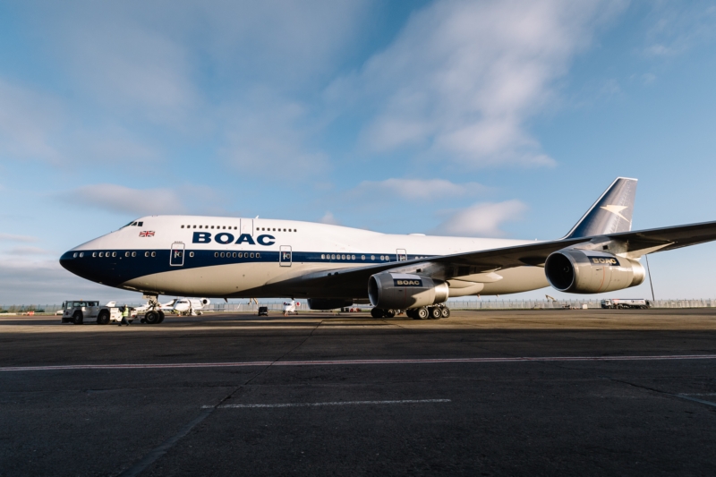 A British Airways egyik Jumboja retró BOAC-festéssel