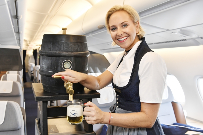 A Lufthansa számára készített hordókból a felhők felett is biztonsággal csapolható sör
