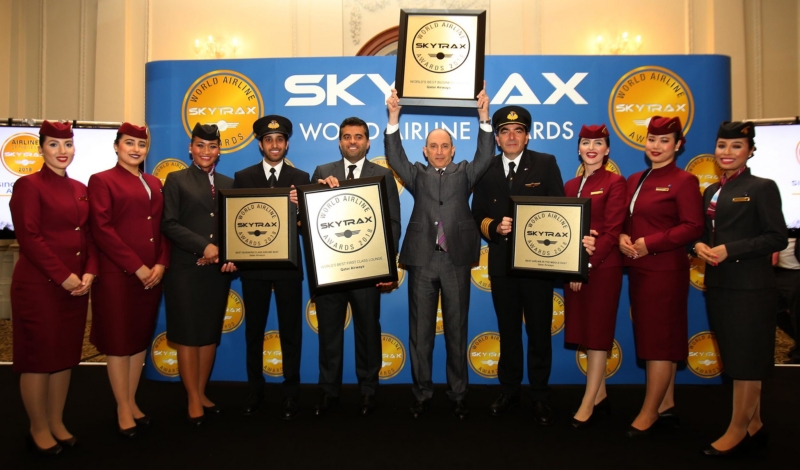 A Qatar Airways négy díjat vett át Skytraxon