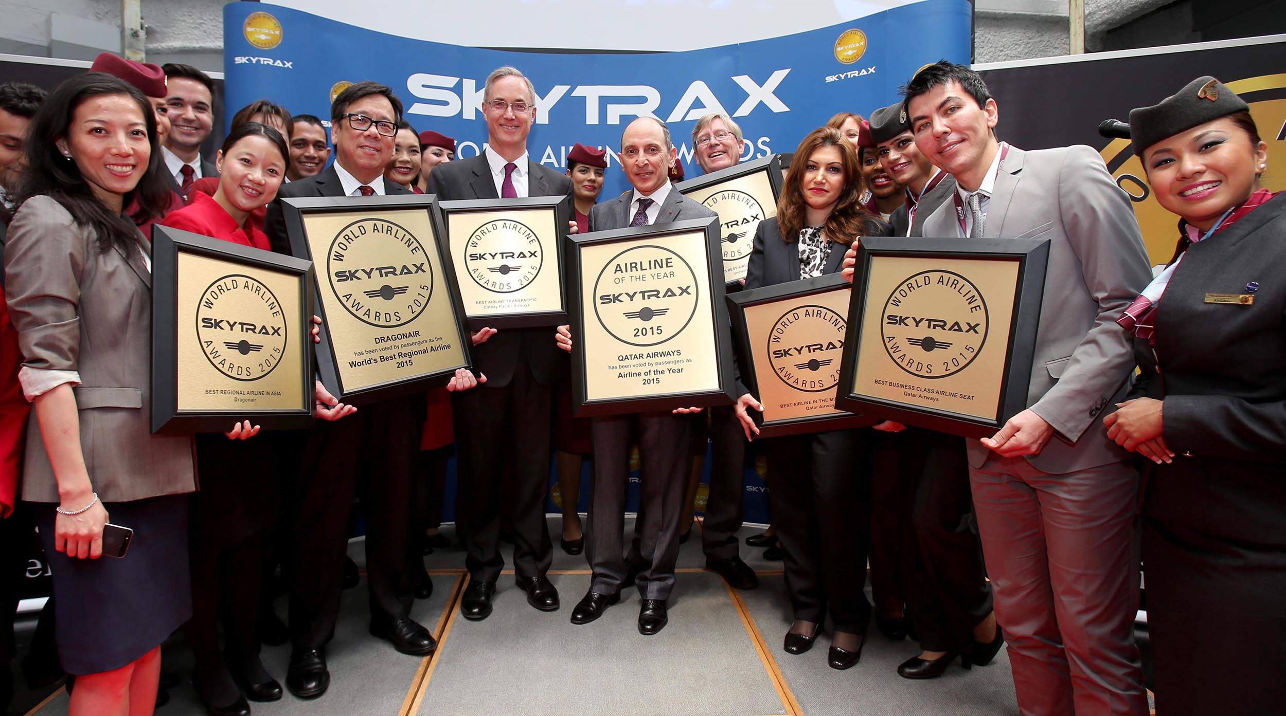 A Qatar 2015-ben számos díjat nyert a Skytrax World Airline Award-ön