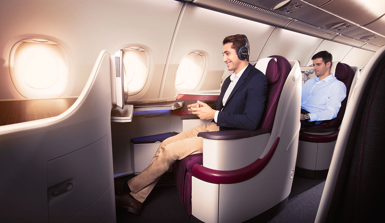 Qatar Airways business class - Oryx szórakoztatórendszer